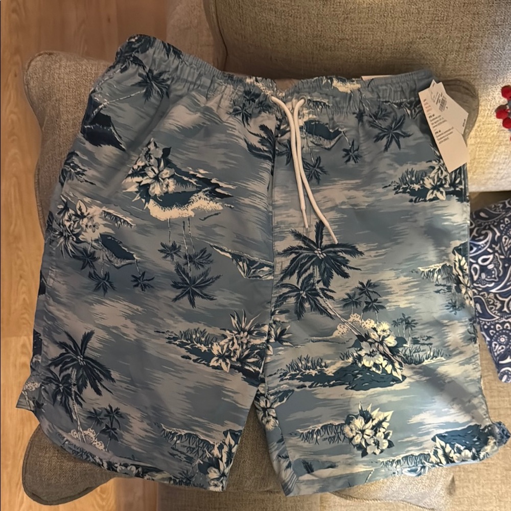 Tropical Blue Swim Shorts